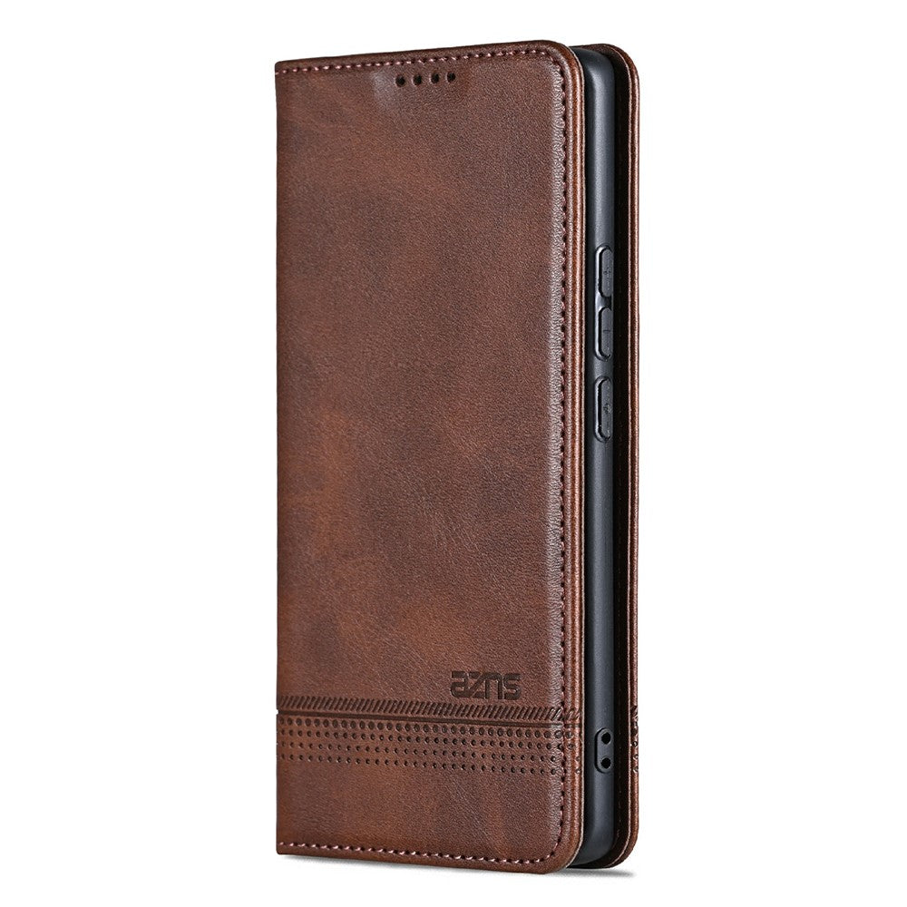 AZNS For Xiaomi Redmi Note 14S 4G Case Cowhide Texture PU Leather Wallet Phone Cover