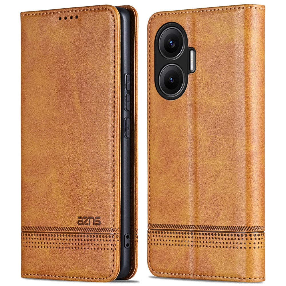 AZNS For Xiaomi Poco F7 5G  /  Redmi Turbo 4 Pro 5G Case Cowhide Texture PU Leather Wallet Phone Cover