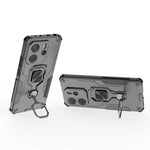 For Xiaomi Redmi Note 14 4G (164.84mm) Case Rotatable Ring Kickstand PC + TPU Shockproof Phone Cover