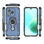 For Honor 400 Lite 5G Case Rotatable Ring Kickstand PC + TPU Shockproof Phone Cover