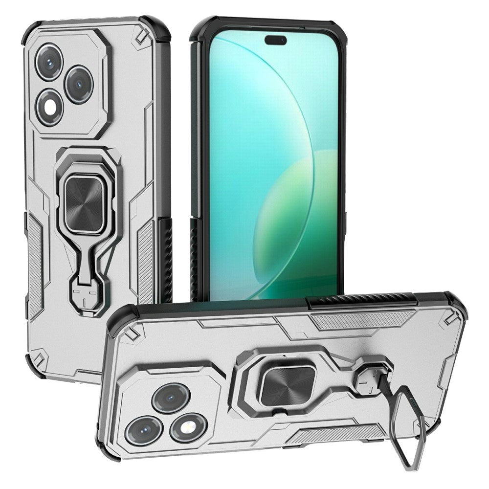 For Honor 400 Lite 5G Case Rotatable Ring Kickstand PC + TPU Shockproof Phone Cover