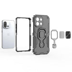 For OnePlus 13T 5G Case Rotatable Ring Kickstand PC + TPU Shockproof Phone Cover