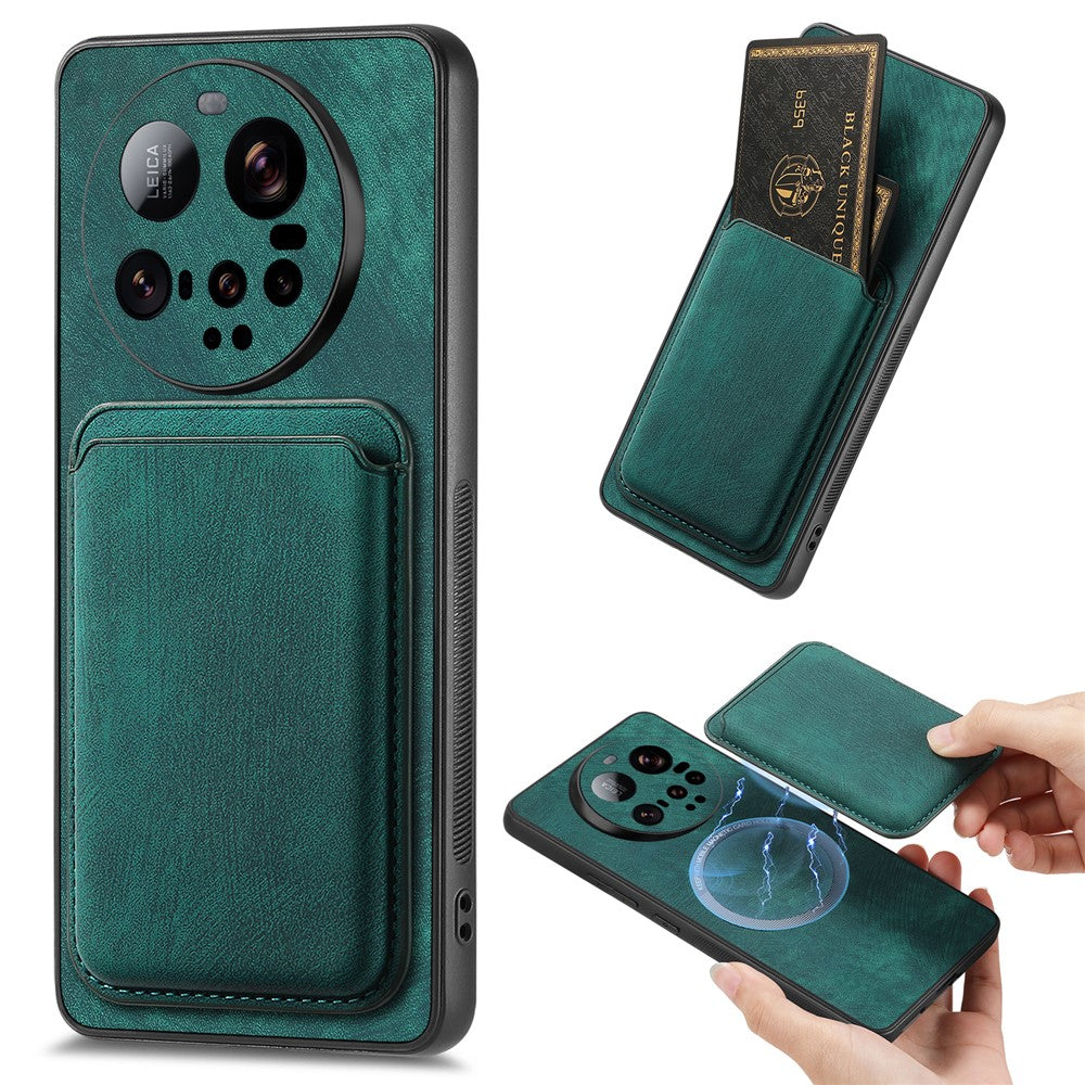 For Xiaomi 15 Ultra Magnetic Case Leather Back Cover with Detachable Card Holder
