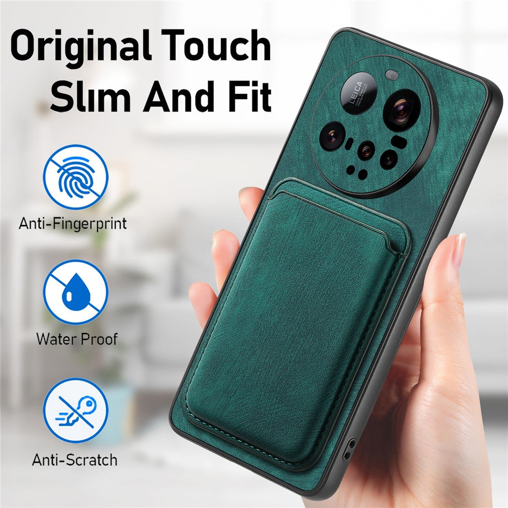 For Xiaomi 15 Ultra Magnetic Case Leather Back Cover with Detachable Card Holder