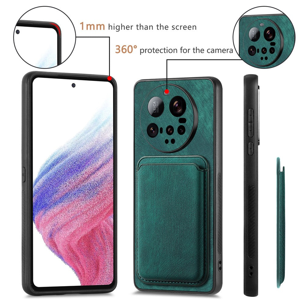 For Xiaomi 15 Ultra Magnetic Case Leather Back Cover with Detachable Card Holder