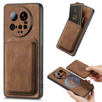For Xiaomi 15 Ultra Magnetic Case Leather Back Cover with Detachable Card Holder