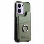 Oppo Reno13 F 5G (Reno 13 FS 5G) / 4G-skal med korthållare, stativ, läder + TPU + PC-mobilskal