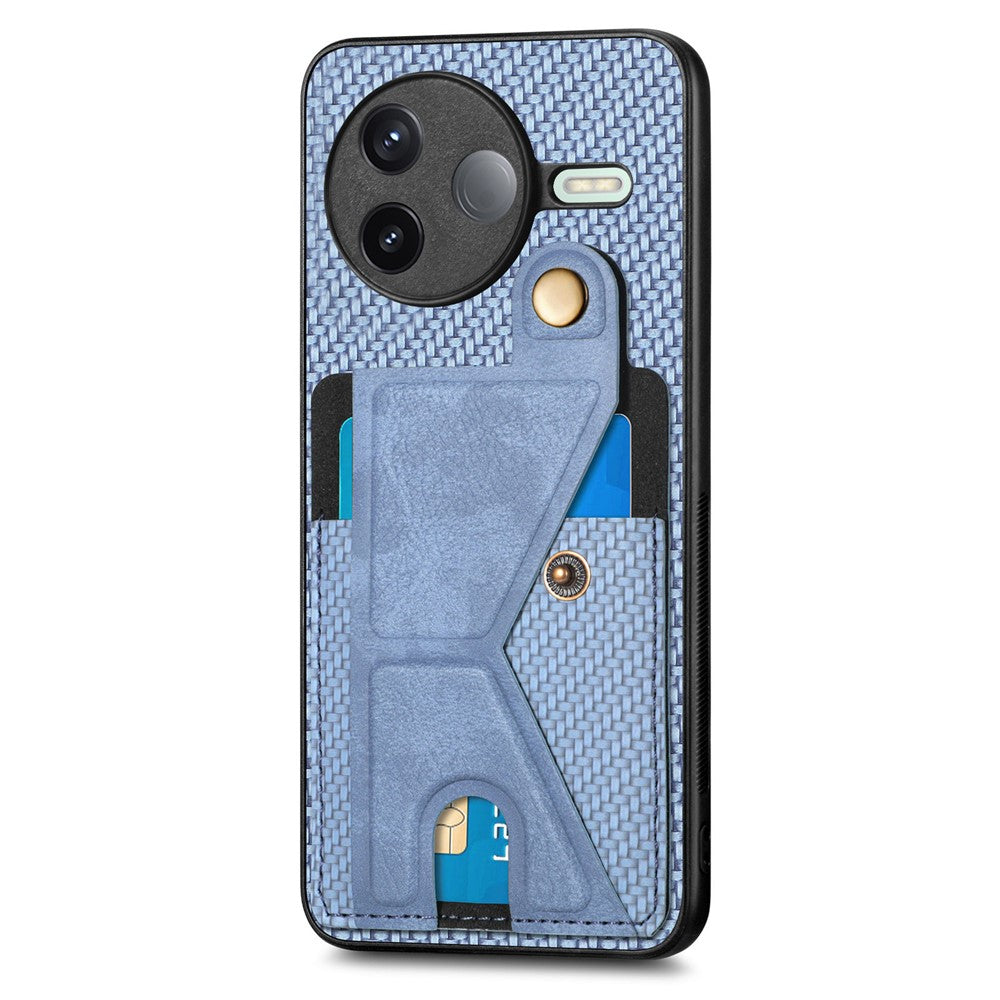 For Xiaomi Poco F7 Pro 5G / Xiaomi Redmi K80 5G Case with K-Shaped Kickstand Leather Phone Back Cover