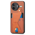 For Xiaomi Poco F7 Pro 5G / Xiaomi Redmi K80 5G Case with K-Shaped Kickstand Leather Phone Back Cover