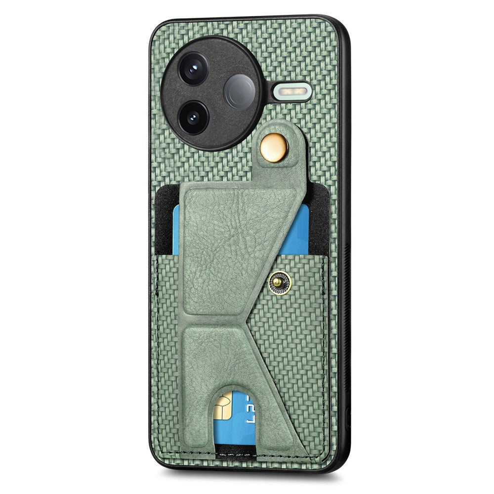 For Xiaomi Poco F7 Pro 5G / Xiaomi Redmi K80 5G Case with K-Shaped Kickstand Leather Phone Back Cover