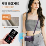 CASEME For Samsung Galaxy S25 Edge Case  C39 RFID Blocking Zipper Wallet Stand Leather Cover with Strap