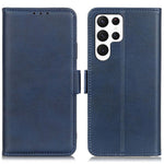 Cowhide Texture PU Leather Case for Samsung Galaxy S23 Ultra, Foldable Stand Dual Magnetic Clasp Phone Wallet Cover