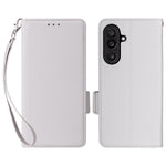 Til Samsung Galaxy F56 5G / M56 5G etui med håndledsrem Litchi-tekstur PU-læderpung telefoncover