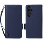 Til Samsung Galaxy F56 5G / M56 5G etui med håndledsrem Litchi-tekstur PU-læderpung telefoncover