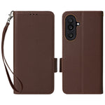Til Samsung Galaxy F56 5G / M56 5G etui med håndledsrem Litchi-tekstur PU-læderpung telefoncover