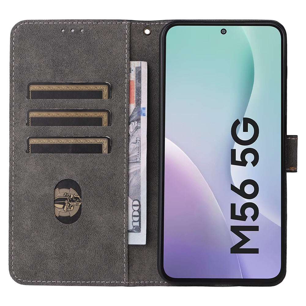 For Samsung Galaxy F56 5G / M56 5G Case Wallet RFID Blocking PU Leather Phone Cover Stand with Strap