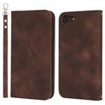 For iPhone SE (2022)  /  (2020)  /  8  /  7 Stand Case Magnetic Closure Skin Touch Leather Flip Phone Cover with Wallet