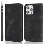 Stand Case for iPhone 13 Pro Max / 12 Pro Max Magnetic Closure Skin Touch Leather Flip Phone Cover with Wallet