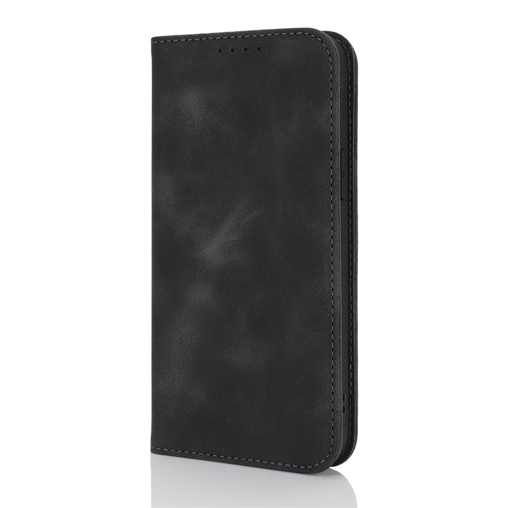 Stand Case for iPhone 13 Pro Max / 12 Pro Max Magnetic Closure Skin Touch Leather Flip Phone Cover with Wallet