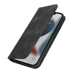 Stand Case for iPhone 13 Pro Max / 12 Pro Max Magnetic Closure Skin Touch Leather Flip Phone Cover with Wallet