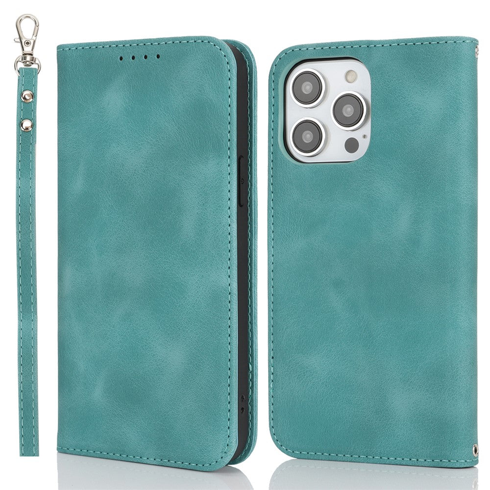 Stand Case for iPhone 13 Pro Max / 12 Pro Max Magnetic Closure Skin Touch Leather Flip Phone Cover with Wallet