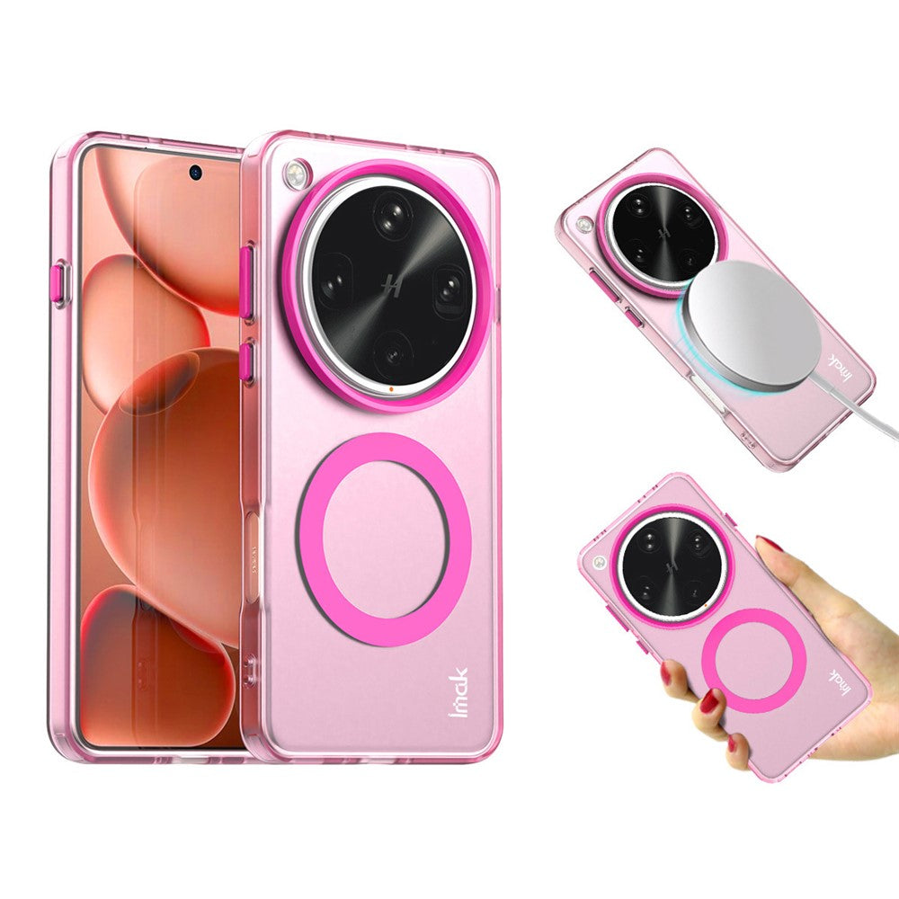 IMAK For Oppo Find X8 Ultra 5G Magnetic Case Candy Color Anti Drop TPU + PET Back Cover