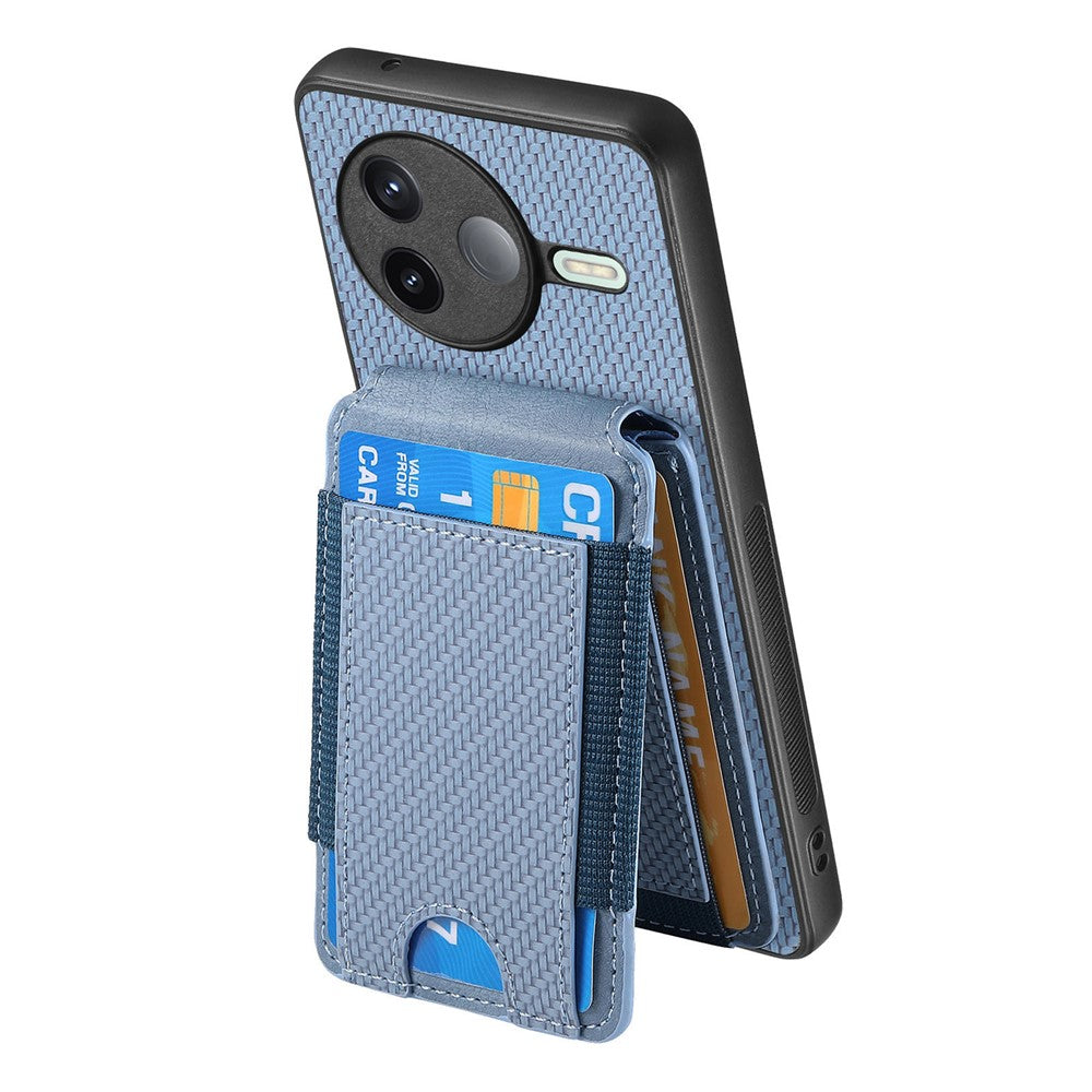 Xiaomi Poco F7 Pro 5G / Xiaomi Redmi K80 5G-skal med korthållare, stativ, läderbaksida