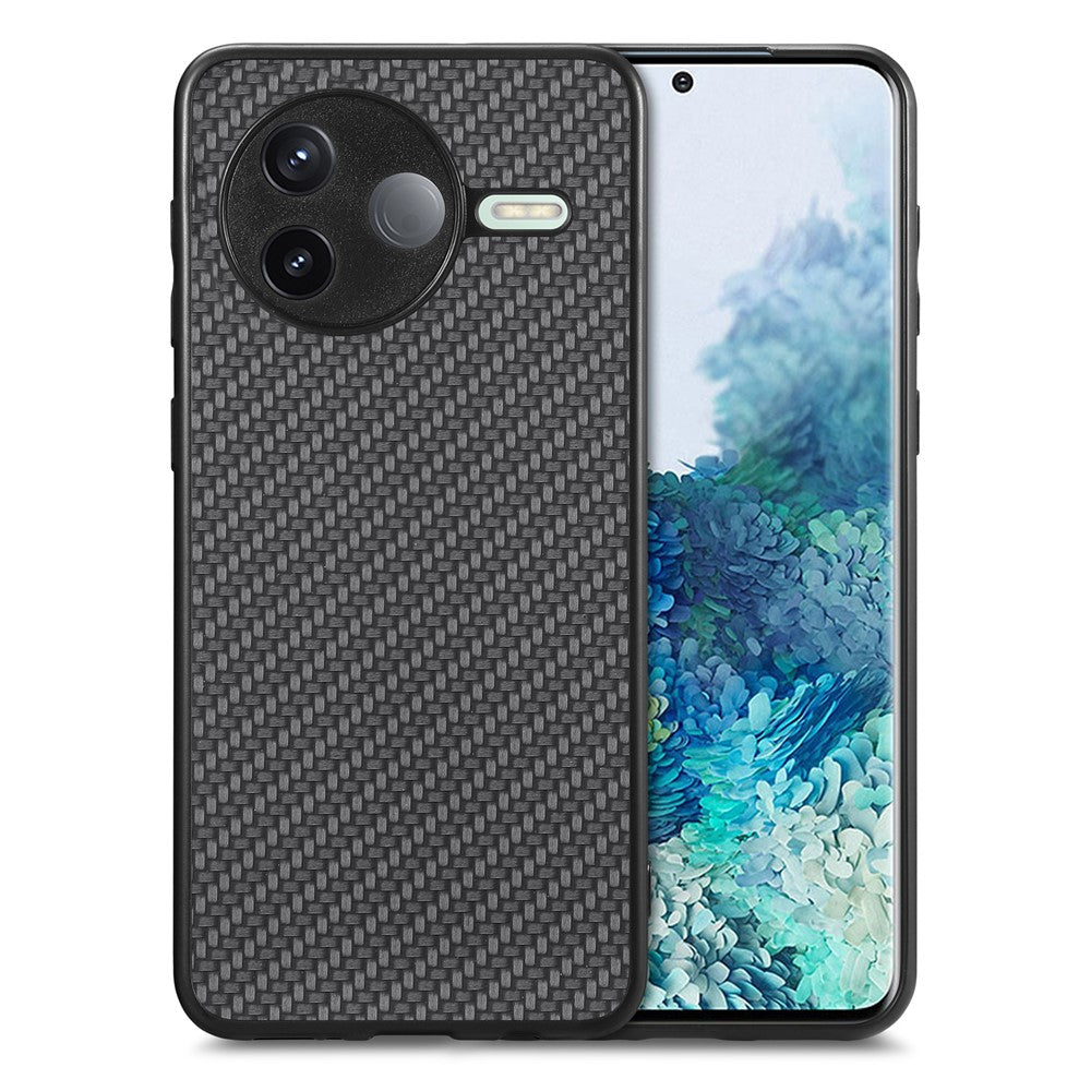 Skal med kolfiberstruktur i PU + PC + TPU till Xiaomi Poco F7 Pro 5G / Xiaomi Redmi K80 5G