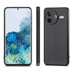 Skal med kolfiberstruktur i PU + PC + TPU till Xiaomi Poco F7 Pro 5G / Xiaomi Redmi K80 5G