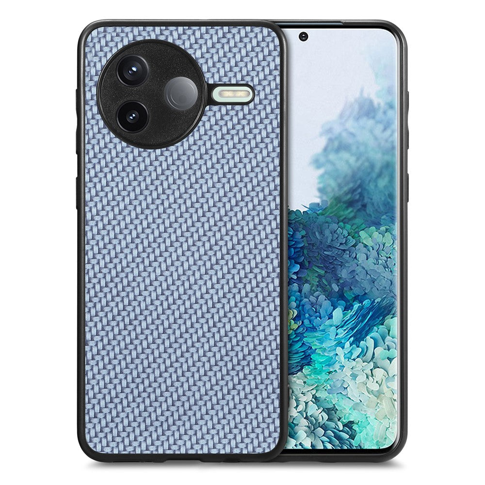 Skal med kolfiberstruktur i PU + PC + TPU till Xiaomi Poco F7 Pro 5G / Xiaomi Redmi K80 5G