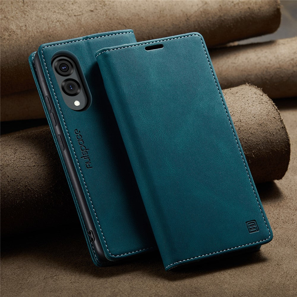 AUTSPACE For Samsung Galaxy S25 Edge Wallet Case  A01 Leather Stand Cover with RFID Blocking Card Holder