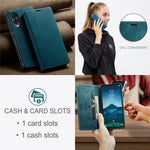AUTSPACE For Samsung Galaxy S25 Edge Wallet Case  A01 Leather Stand Cover with RFID Blocking Card Holder