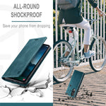 AUTSPACE For Samsung Galaxy S25 Edge Wallet Case  A01 Leather Stand Cover with RFID Blocking Card Holder