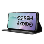 For Samsung Galaxy F56 5G / M56 5G Leather Case Wallet Stand Retro Texture Phone Cover