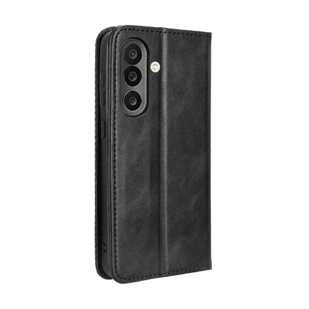 For Samsung Galaxy F56 5G / M56 5G Leather Case Wallet Stand Retro Texture Phone Cover