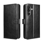 For Samsung Galaxy F56 5G / M56 5G PU Leather Case with Strap Crazy Horse Texture Phone Wallet Cover