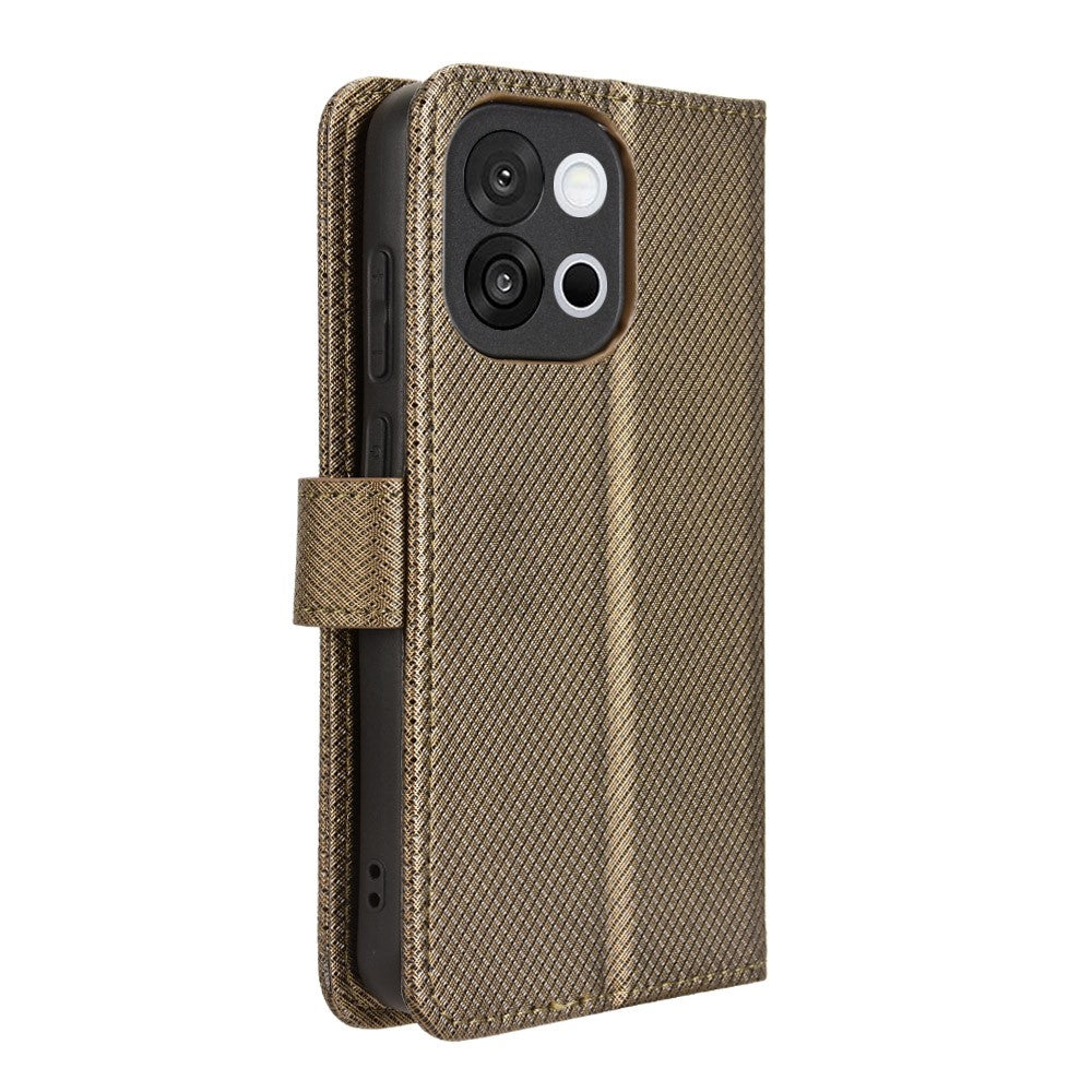 For OnePlus 13T 5G Leather Wallet Case with Strap Diamond Texture Phone Cover