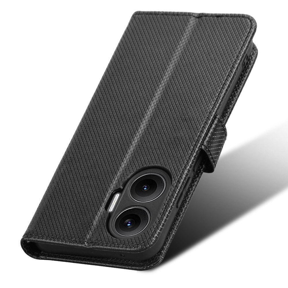 For Xiaomi Redmi Turbo 4 Pro 5G / Poco F7 5G Leather Wallet Case with Strap Diamond Texture Phone Cover