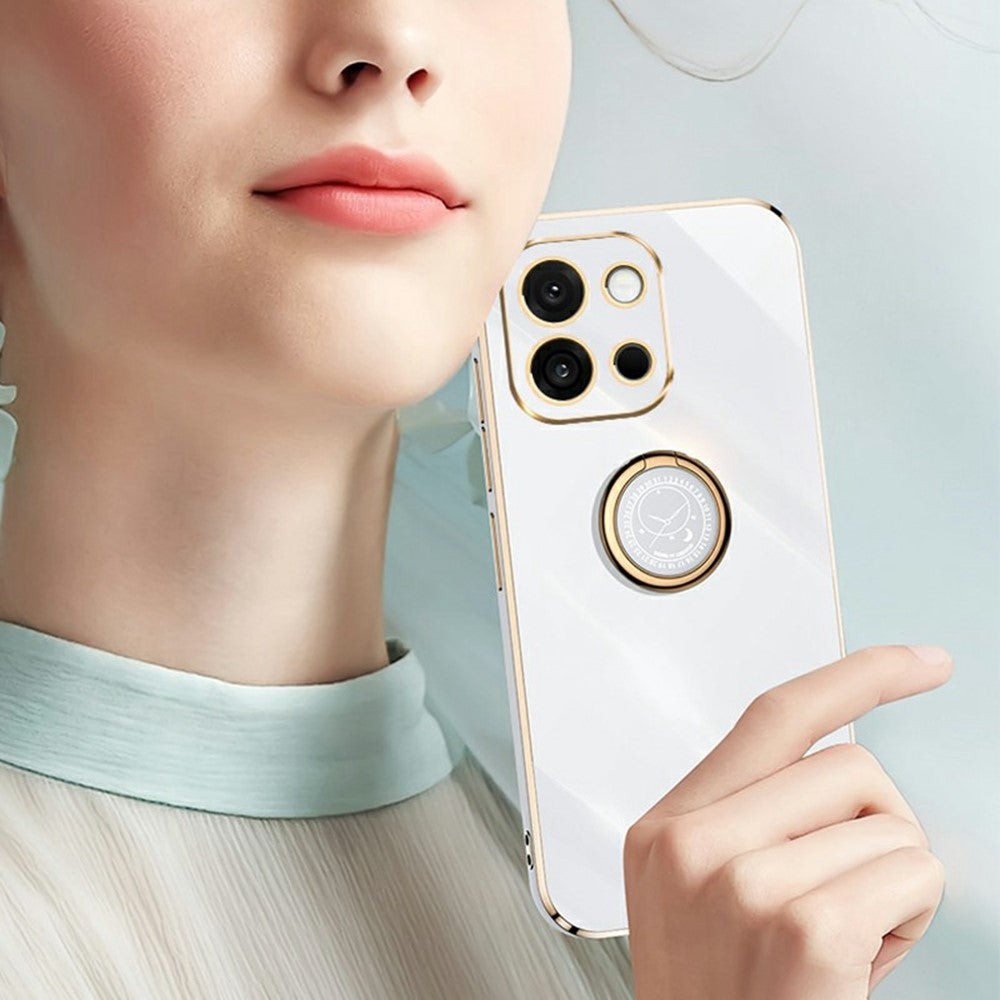 XINLI For OnePlus 13T 5G Case Ring Kickstand Electroplating TPU Phone Cover
