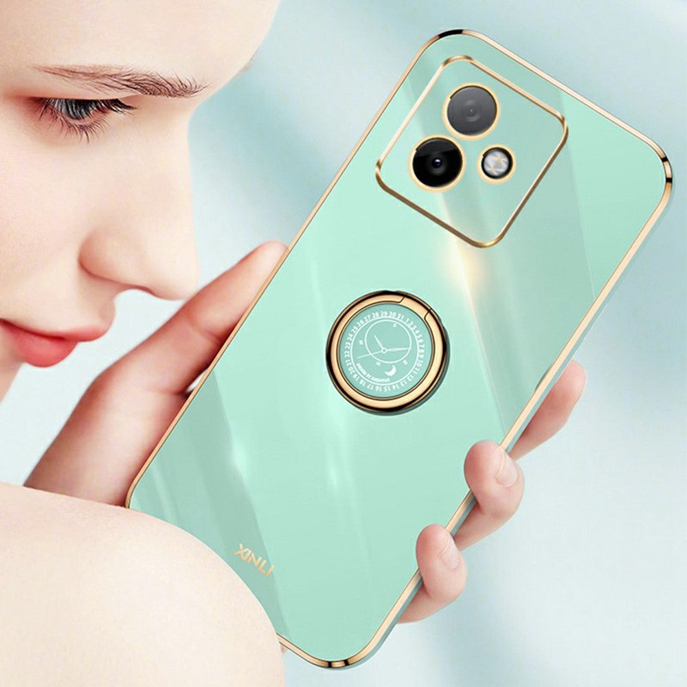 XINLI For Honor X60 GT 5G Case Ring Kickstand Electroplating TPU Phone Cover