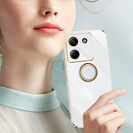 XINLI For Xiaomi Poco M7 Pro 5G Case Ring Kickstand Electroplating TPU Phone Cover