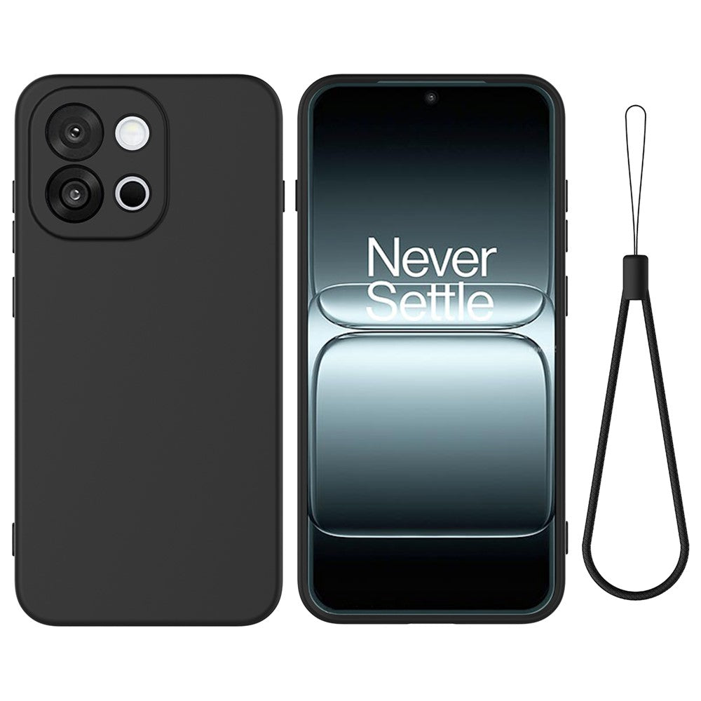 OnePlus 13s 5G / OnePlus 13T 5G flytande silikonskal mobilbaksida med handrem