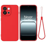 OnePlus 13s 5G / OnePlus 13T 5G flytande silikonskal mobilbaksida med handrem