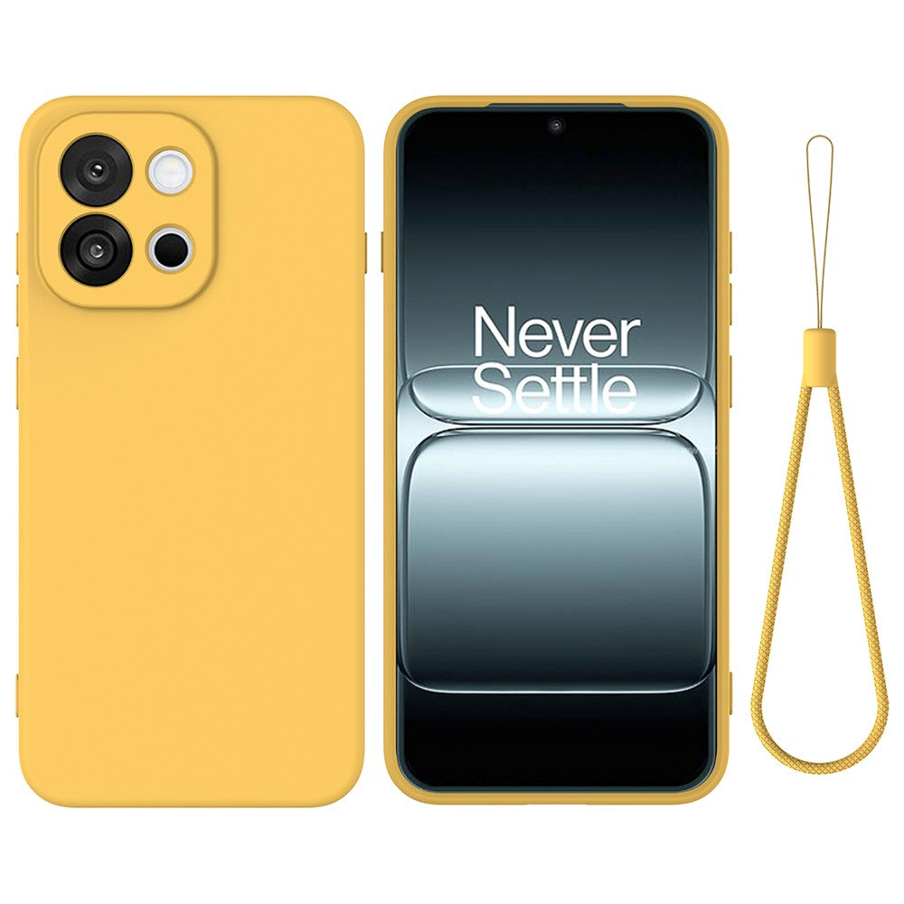 OnePlus 13s 5G / OnePlus 13T 5G flytande silikonskal mobilbaksida med handrem