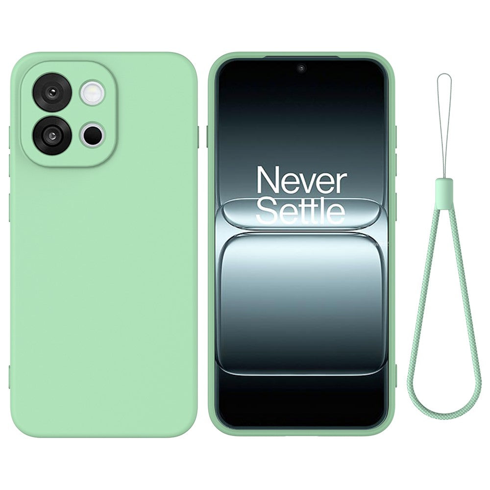 OnePlus 13s 5G / OnePlus 13T 5G flytande silikonskal mobilbaksida med handrem