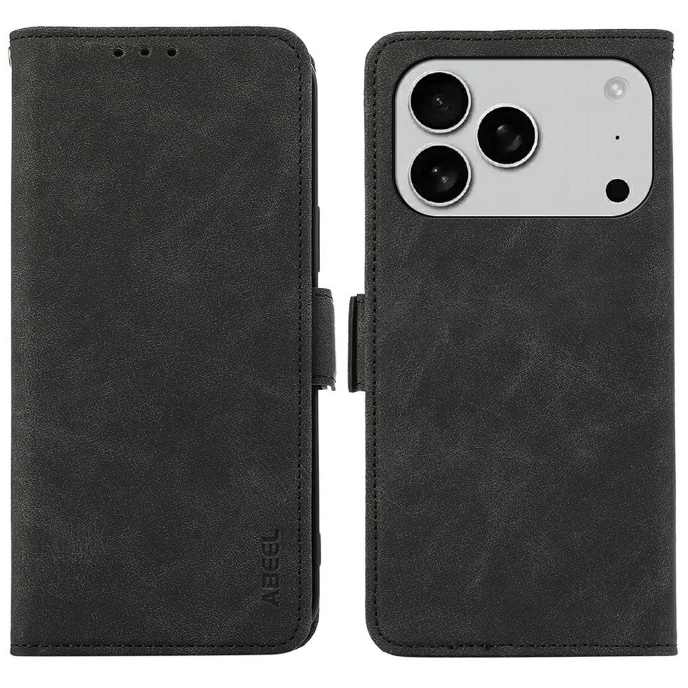 ABEEL For iPhone 18 Pro Max / 17 Pro Max Case PU Leather Folio Stand View RFID Blocking Phone Cover