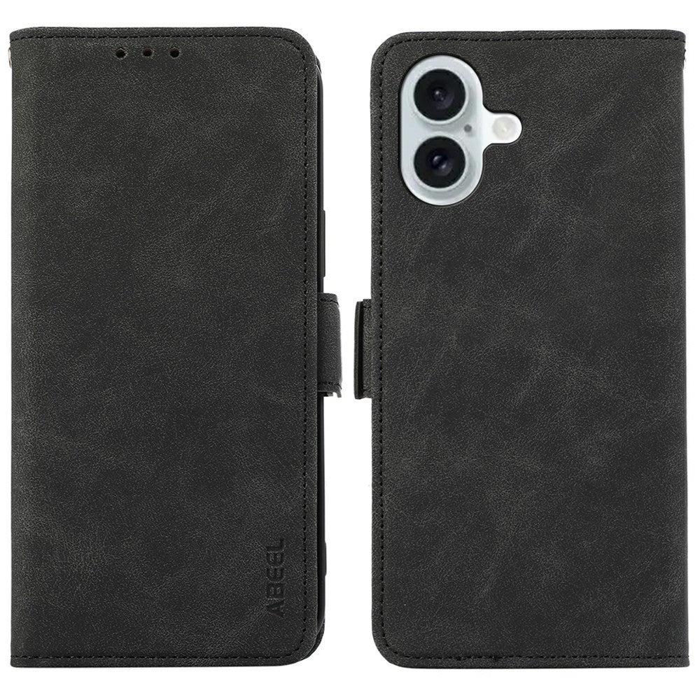 ABEEL For iPhone 17 Case PU Leather Folio Stand View RFID Blocking Phone Cover