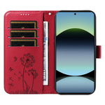 For Xiaomi Poco M6 Pro 4G / Xiaomi Redmi Note 14S 4G / Xiaomi Redmi Note 13 Pro 4G Leather Wallet Case with Strap Dandelion Imprint Phone Stand Cover