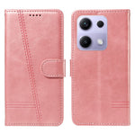 For Xiaomi Redmi Note 14S 4G / Xiaomi Poco M6 Pro 4G / Xiaomi Redmi Note 13 Pro 4G Wallet Case T-Shape Lines Leather Phone Cover Stand