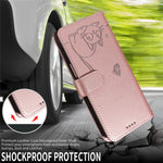 For Xiaomi Poco M6 Pro 4G / Xiaomi Redmi Note 14S 4G / Xiaomi Redmi Note 13 Pro 4G Case Cat Pattern Imprint Leather Phone Cover with Wrist Strap